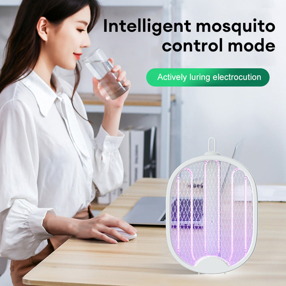 Rechargeable Electric Mosquito Killer Racket 2 In 1 Led Flash Light